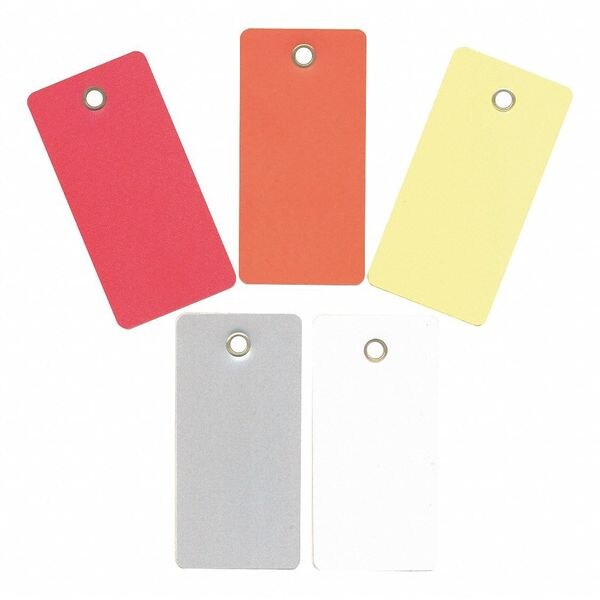 Blank Tag, 2-3/4 x 1-3/8 In, Red, PK25