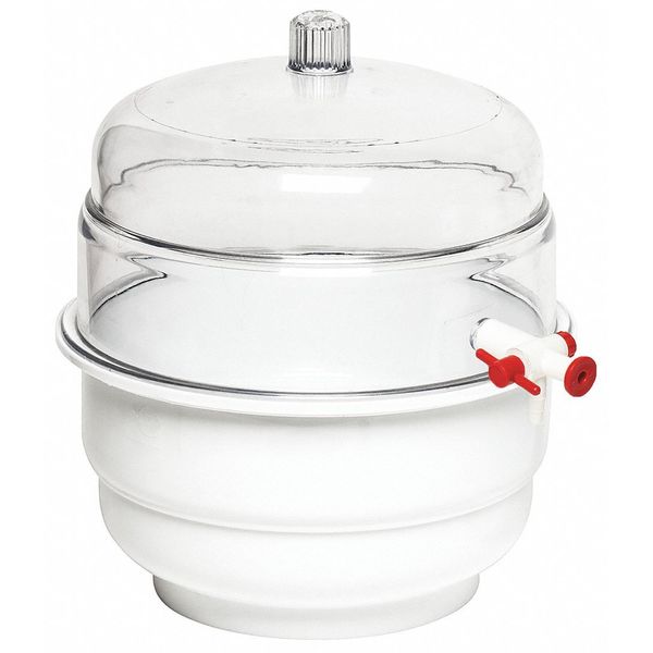 Space Saver Vacuum Desiccator, 10-3/4 Dia