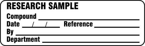 Label, 7/8 In. H, 2-7/8 In. W, PK500, LB132318