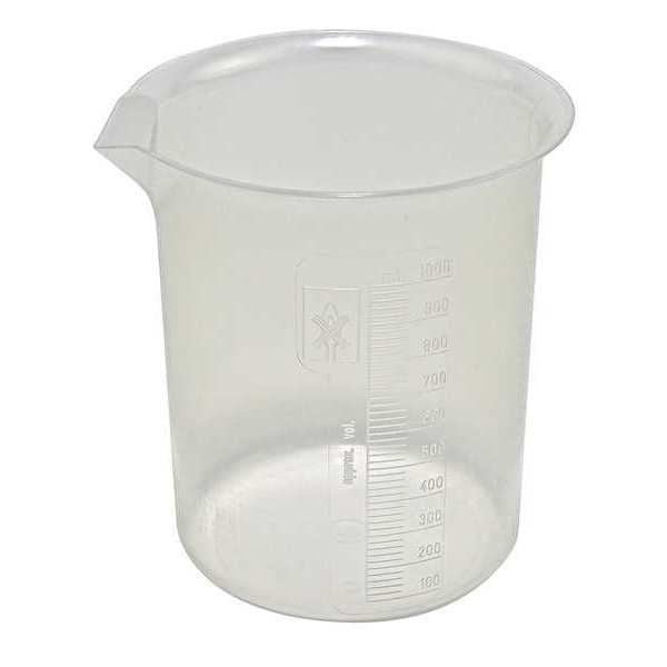 Beaker, Graduated, 1000mL, Poly, PK4