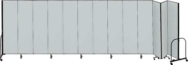 Partition, 24 Ft 1 In W x7 Ft 4 In H, Gray