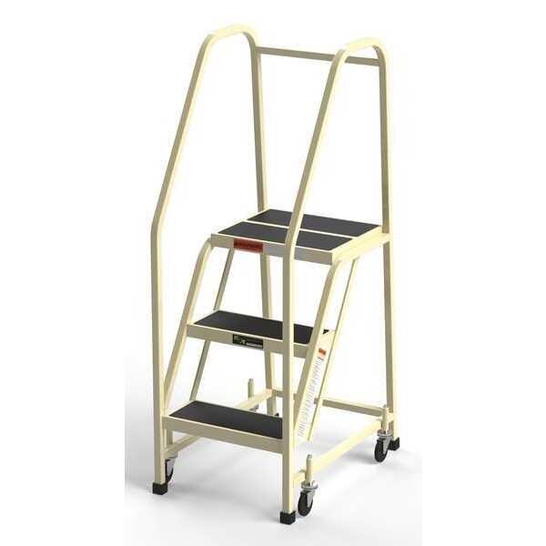 54 in H Steel Rolling Ladder, 3 Steps