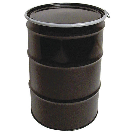 Open Head Transport Drum, Steel, 55 gal, Lined, Black