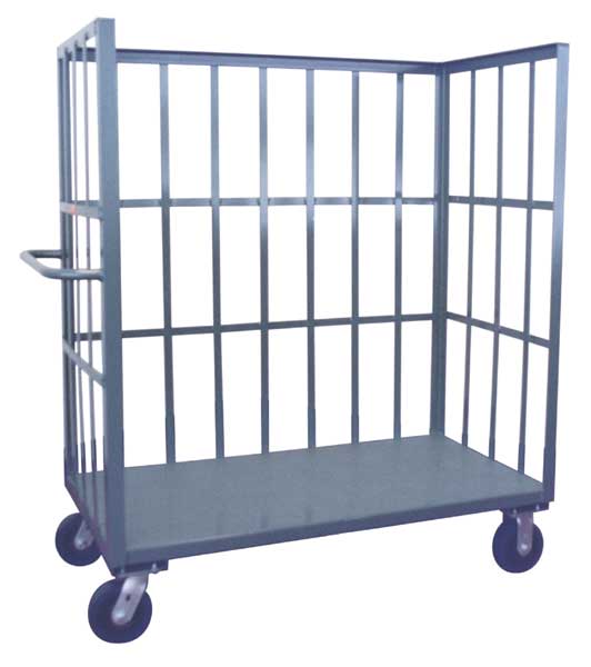 12 ga. Steel 3 Sided Slat Stock Cart 2000 lb. Capacity, 66