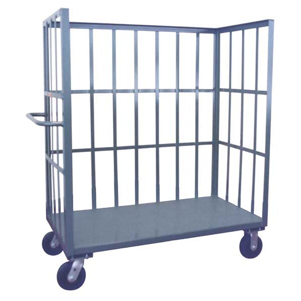 12 ga. Steel 3 Sided Slat Stock Cart 2000 lb. Capacity, 78