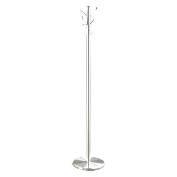 Coat Tree, 4 Double Hooks, 69 In H, Satin