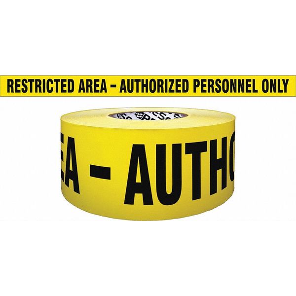 Barricade Tape, Blk/Ylw, 500 ft x 3 In
