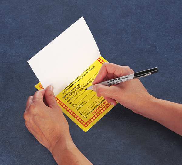 Hazardous Waste Label, 6 In. W, PK100, MHZW20SLC