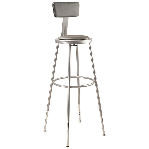 Round Stool with Backrest, Height 31