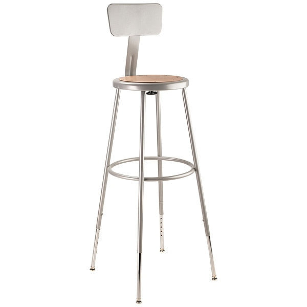 Round Stool with Backrest, Height 31