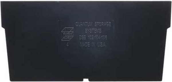 Plastic Divider, Black, 6 in L, 3 1/4 in W, 3 in H
