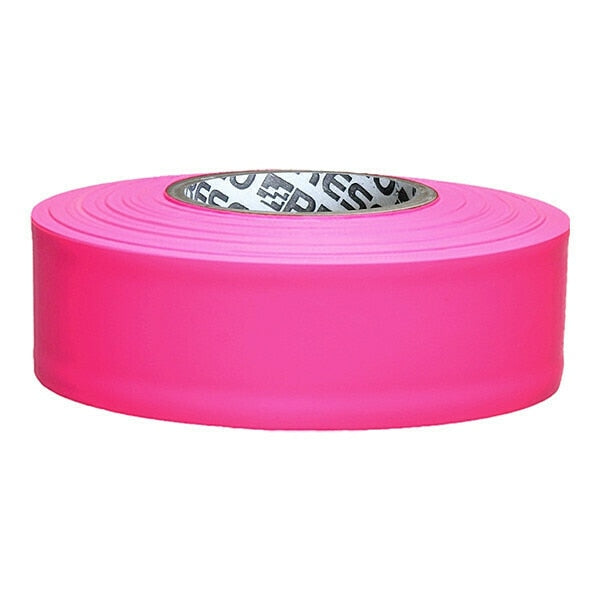 Taffeta Flagging Tape, Pnk, 300ft, 1-3/16In