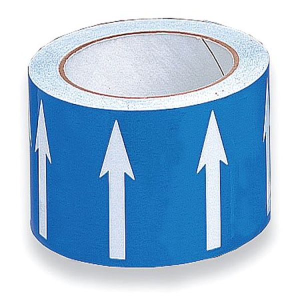 Arrow Tape, White/Blue, 4 In. W, DA-3WB