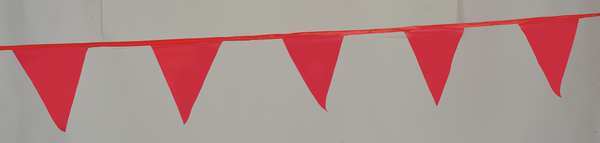 Pennants, Polyethylene, Red, 60 ft.