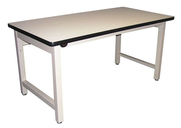Bolted Workbench, Laminate, 72 in W, 30 in to 36 in Height, 5,000 lb, Straight