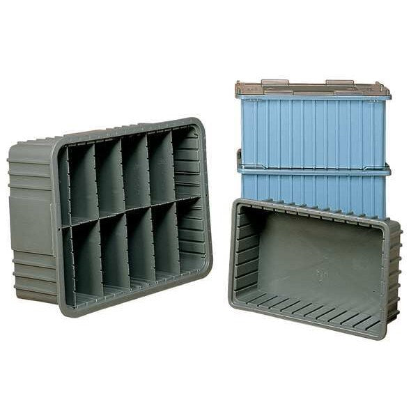 Plastic Divider, Gray, 9 5/8 in L, Not Applicable W, 6 7/8 in H