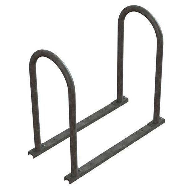 Bike Rack, 2-Sided, 4-Bike, 32 in., Silver