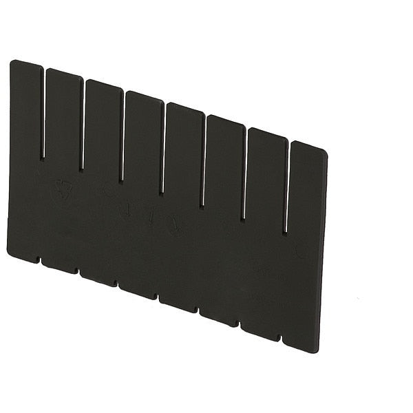 Plastic Divider, Black, 9 5/8 in L, Not Applicable W, 7 7/8 in H