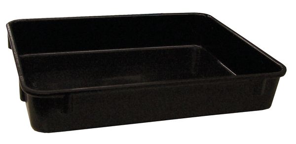 Nesting Container, Black, Fiberglass Reinforced Composite, 12 3/8 in L, 9 3/4 in W, 2 1/8 in H