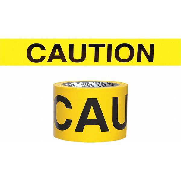 Barricade Tape, Yellow/Black, 200ft x 3 In