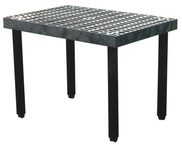 Add-On Plastic Shelving, Open Style, 24 in D, 36 in W, 24 in H, 1 Shelves, Black