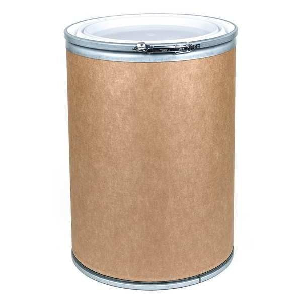 Open Head Transport Drum, Fiber, 30 gal, Unlined, Brown