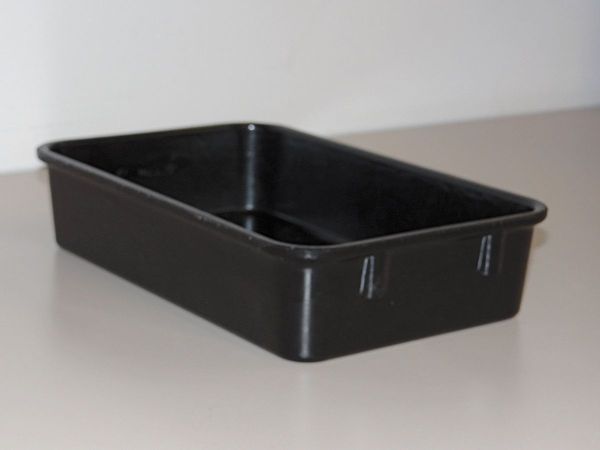 Nesting Container, Black, Fiberglass Reinforced Composite, 9 3/4 in L, 6 1/8 in W, 2 1/8 in H