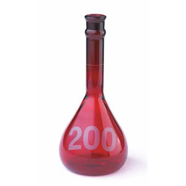 Volumetric Flask, 500mL, Red, PK6
