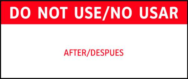 Inspection Label, Bilingual, Maint, PK225