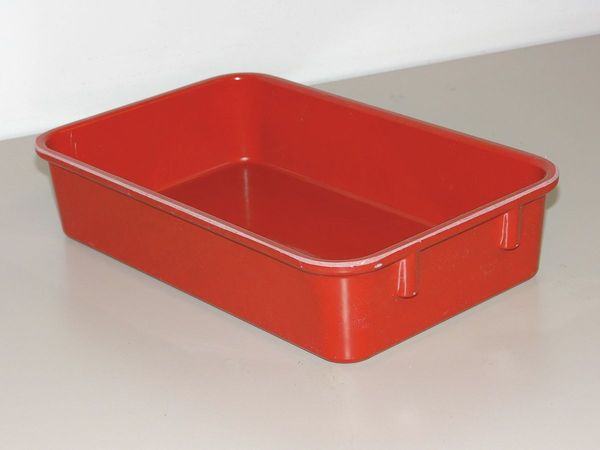 Nesting Container, Red, Fiberglass Reinforced Composite, 9 3/4 in L, 6 1/8 in W, 2 1/8 in H