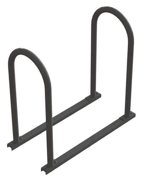Bike Rack, 2-Sided, 4-Bike, Black/Silver
