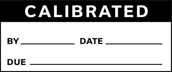 Calibration Label, ENG, Black/White, PK350, TCSL2-38481