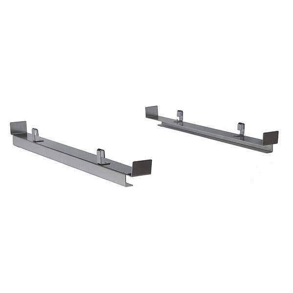 Gray Stainless Steel Under Shelf Tote Glide