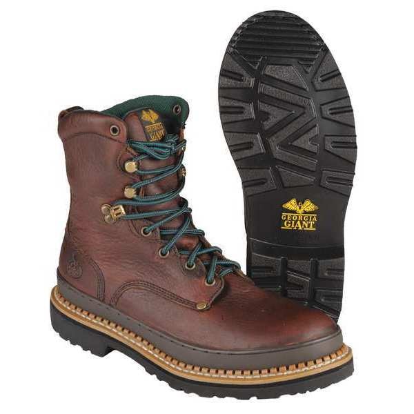 Size 8W Men's 8 in Work Boot Steel Work Boot, Soggy Brown