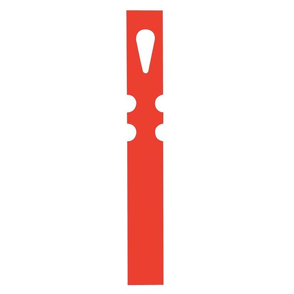 Blk Tag, 7-1/2 x 1 In, R, Rect, PK1000