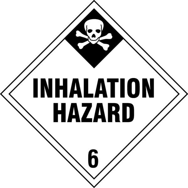 Vehicle Placard, Inhaltion Hazard w Picto