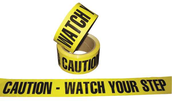 Barricade Tape, Yellow/Black, 60 ft.