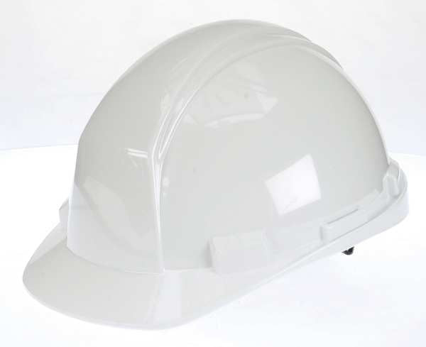 Front Brim Hard Hat, Type 2, Class E, Ratchet (4-Point), White