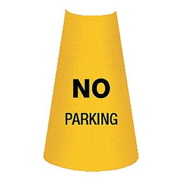 Traffic Cone Collar, Waterproof Cloth Vinyl, 10 1/2 in H, Yellow