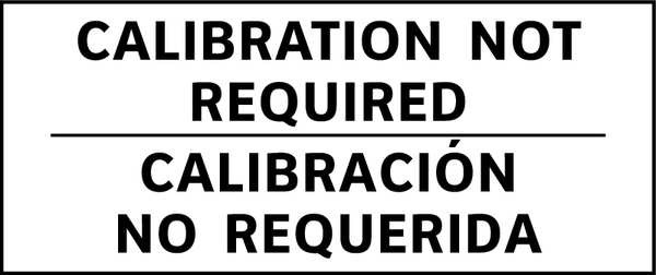 Calibration Label, Bilingual, 1in H, PK225, TC3-21104