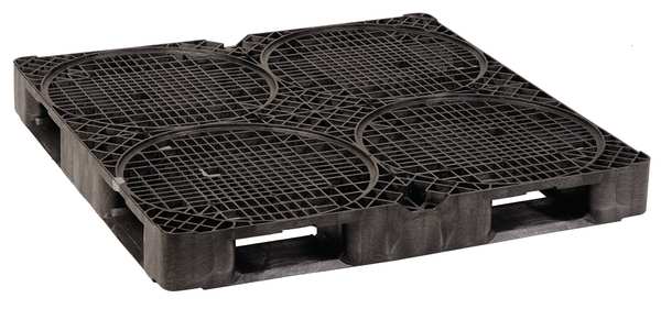 Drum Spill Containment Pallet, 8-1/2 gal. Spill Capacity, 4 Drum, 15,000 lb., Polyethylene