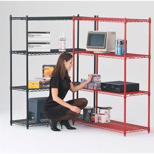 Wire Shelving Cart, 800 lb., 68 In.H
