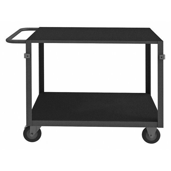 Steel Instrument Cart with Flush Metal Shelves, Flat, 2 Shelves, 1,400 lb