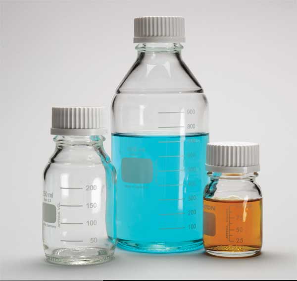 Glass Media Bottle, Wide Mouth, 250mL, PK12