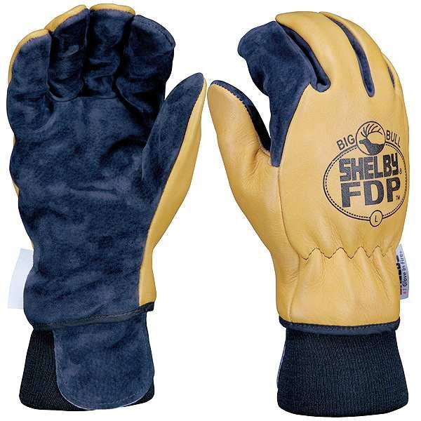 Firefighters Gloves, S, Pigskin Lthr, PR