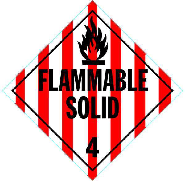 Vehicle Placard, Flam Solid w Picto, PK10