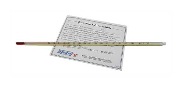 Liquid In Glass Thermometer, 0 to 300F
