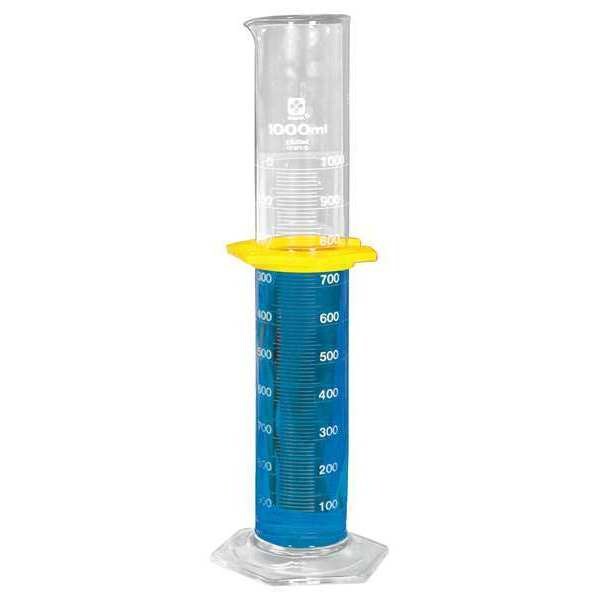 Graduated Cylinder, 1000mL, Glass, Clr, PK2
