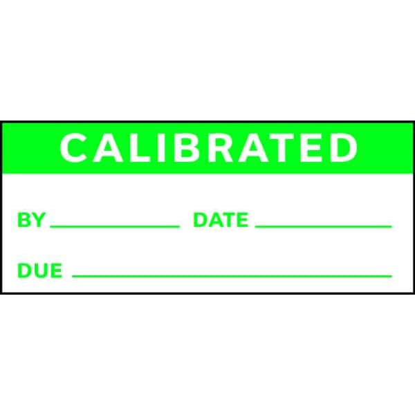 Calibration Label, ENG, Green/White, PK225, TCSL3-21003