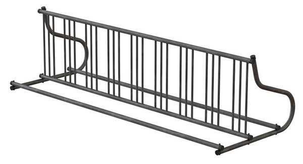 Bike Rack, 2-Sided, 18-Bike, 110 in., Silver